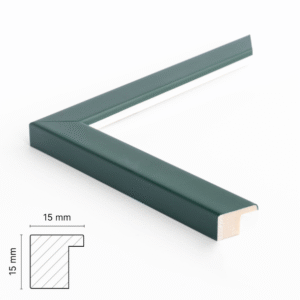 Kulørt mørkegrøn træramme