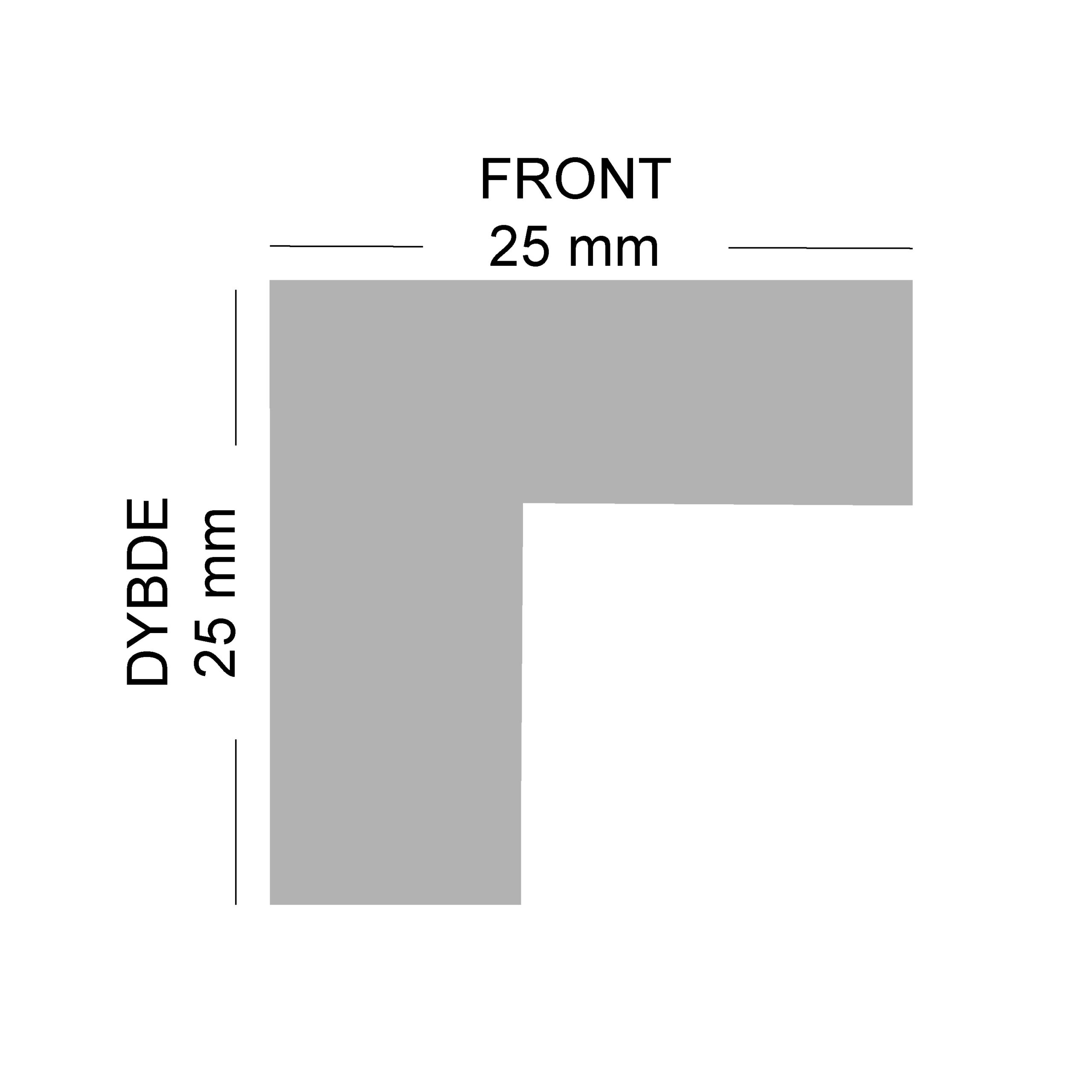 25x25 mm ramme profil