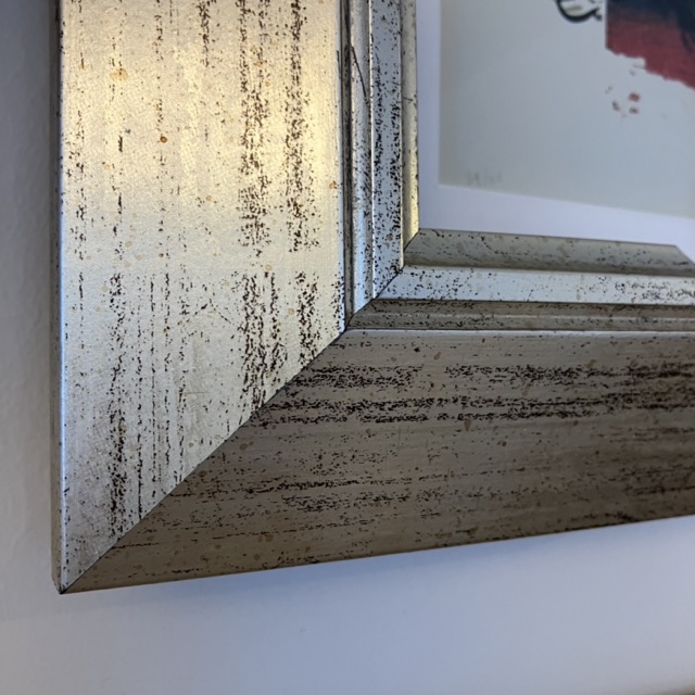 En ekstra bred sølvramme med antik look - profil 3505