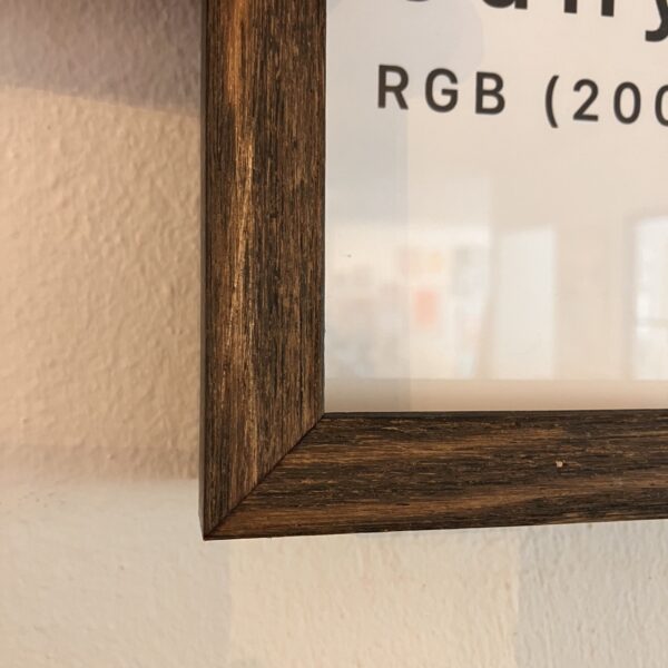 Bred fyrretræsramme westernlook mørk 5039