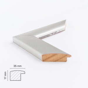 Ekstra bred sølvfarvet ramme