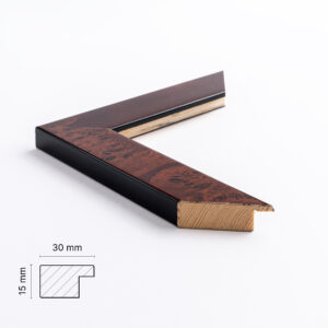 Flotte rammer i fugleøjetræ