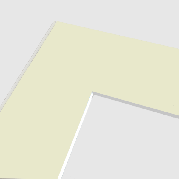 Cremefarvet passepartout. Standardstørrelser og på mål efter dit valg.