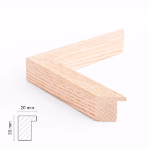Flot massiv træramme i 20x30 mm. Optil str. 100x140 cm