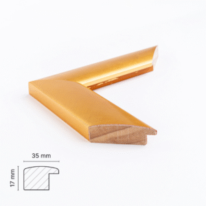 Ekstra bred guldfarvet ramme