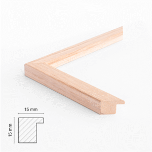 Lys egetræsfiner. En flot ramme med egetræ yderst.