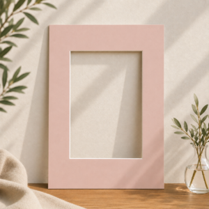 Lys rosa passepartout hvid kerne